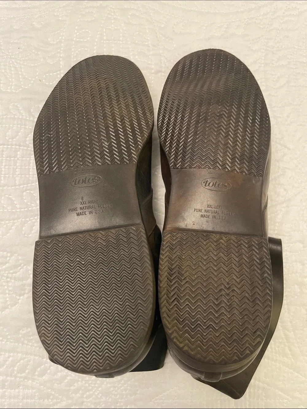 The Original TOTES Pure Rubber Black Slip Over Shoes Boots XXL